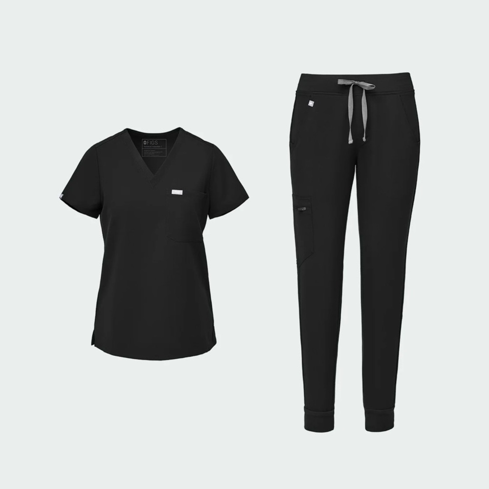 Navy Blue Figs Technical Collection The Jogger Set